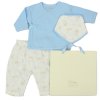 E13420: Baby Boys Teddy Muslin 3 Piece Gift set (0-6 Months)